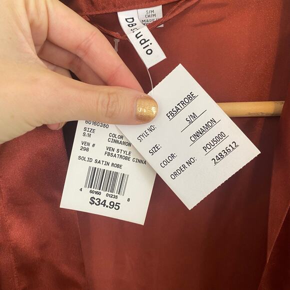 Davids Bridal Bridsemaid Dress Matte Satin Cowl Neck Womens Size 2 Cinnamon Rust - Picture 12 of 12